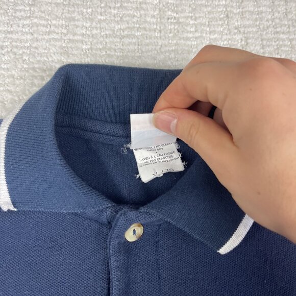 VTG Canada Made Montreal Canadien Mens XL NHL Rugby Polo Bulletin Athletic Navy - Picture 9 of 16